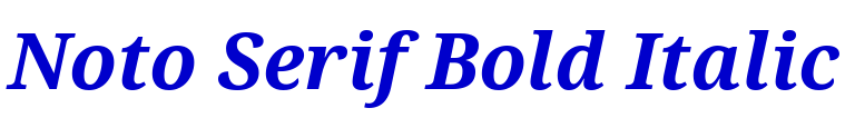 Noto Serif Bold Italic الخط
